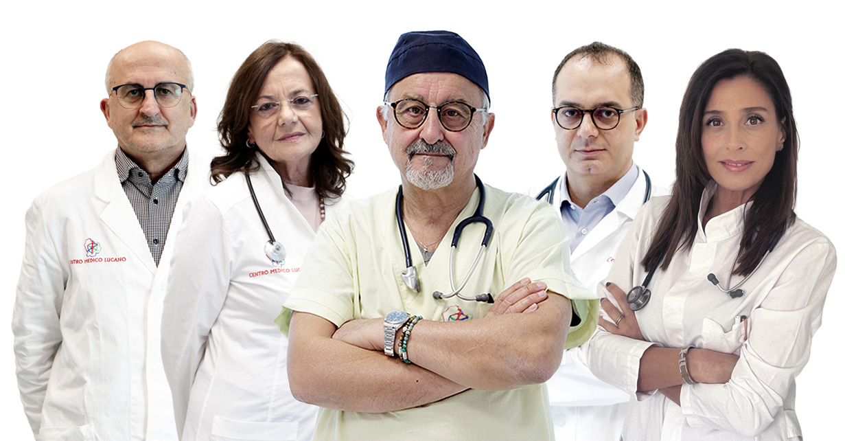 I medici del Centro Medico Lucano con al centro il dott. Marsico